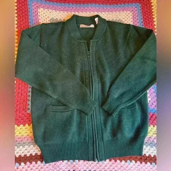 Vintage  Women’s Northern Isles Knit Zip Up Sweater Size XL - Picture 1 of 5